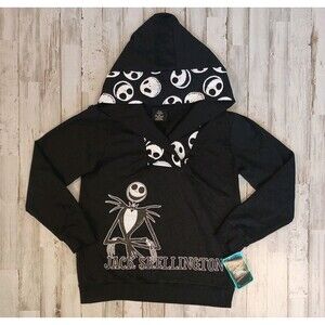 Kids (10/12) Disney Nightmare Before Christmas Hoodie Jack Skellington Large NEW